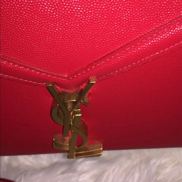 SOLD Saint Laurent Cassandra mini textured-leather tote - Picture 4 of 9